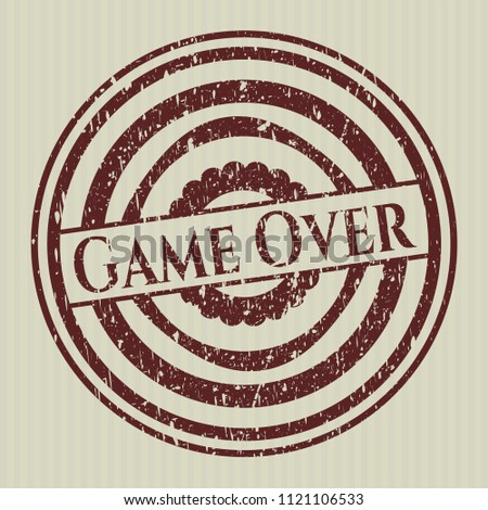 Red Game Over grunge style stamp