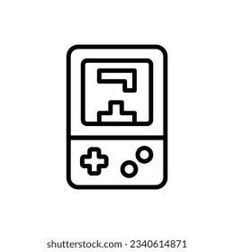 Ilustración vectorial de icono de contorno de Gamepad rojo
