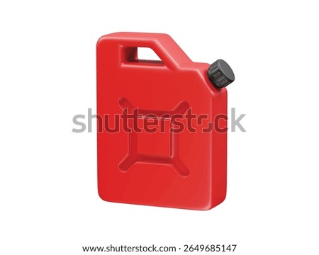Red Gas Can Fuel Storage icon 3d render illustration