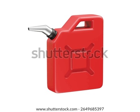  Red Gas Can icon 3d render. Fuel tank icon 3d render illustration