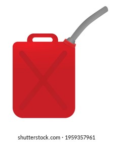 Red gas can. vector illustration