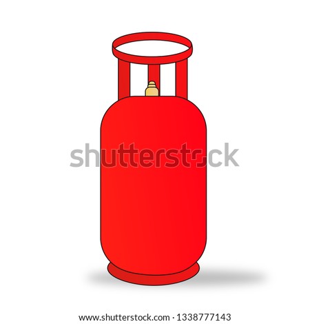 Red Gas lpg Cylinder Isolated. 3D propane cylender rendering - Illustration Stock photo © 