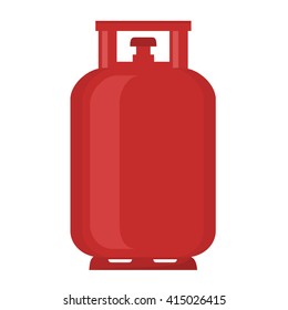 Red Gas Tank Vector Illustration.