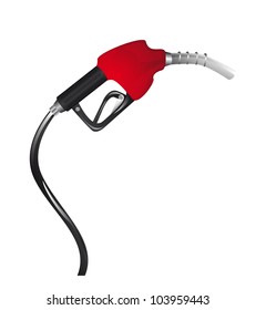 Fuel gas handle pump nozzle realistic object Vector Image