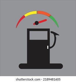 the red gasoline indicator means it's out and green means it's full you can add this symbol to the template that the client will create