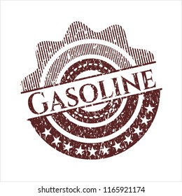 Red Gasoline rubber grunge stamp