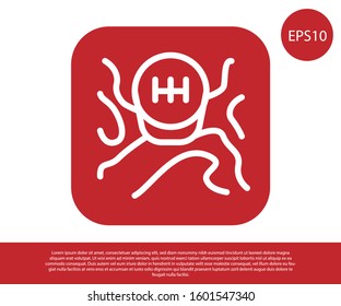 Red Gear shifter icon isolated on white background. Transmission icon.  Vector Illustration