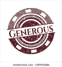 Red Generous distress rubber seal