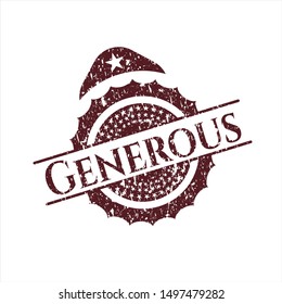 Red Generous rubber grunge seal