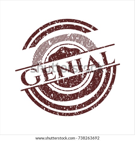 Red Genial grunge seal