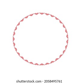Red Geomatrical circle vector design