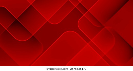 Red Geometric Abstract Background. Modern trendy design in vector illustration