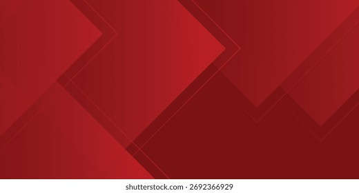 Fundo Abstrato Geométrico Vermelho com Sobreposição de Formas Diagonais. ilustração vetorial eps10