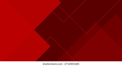 Roter geometrischer abstrakter Hintergrund mit überlappenden diagonalen Formen