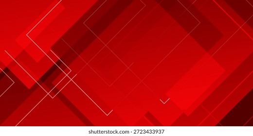 Fundo Abstrato Geométrico Vermelho com Formas Diagonais Sobrepostas. Design moderno e criativo