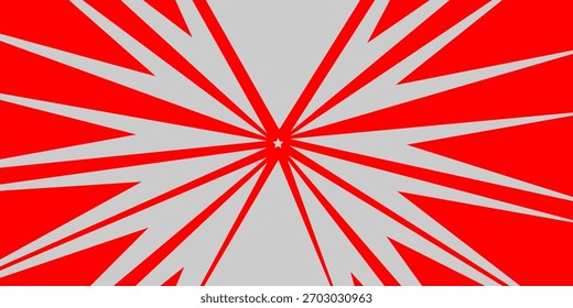 Fondo Abstractas geométrico rojo con diseño radial y patrones punteados. cómic blanco Adecuado para Plantillas, Anuncios de venta, eventos, anuncios, Web y páginas