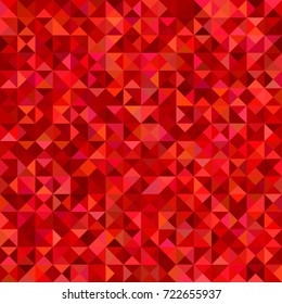Red geometric abstract triangle mosaic pattern background - vector graphic from triangles