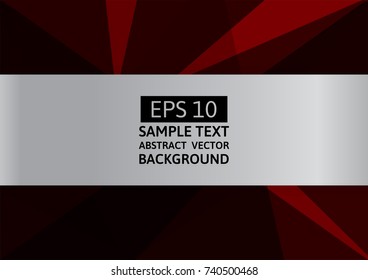 Red geometric abstract vector background with copy space