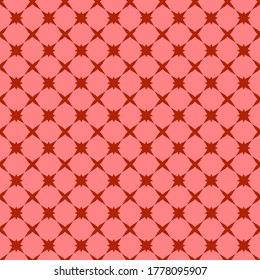 arte geométrico rojo decorativo patrón de repetición sin costuras sobre fondo rosa claro