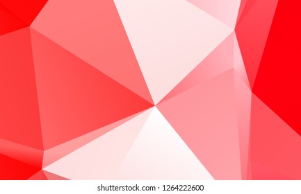 Red geometric background with triangles of different shapes and sizes. A combination of geometric shapes. Modern minimalist style Vector illustration Abstract paper, polygonal pattern, origami style