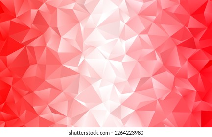 Red geometric background with triangles of different shapes and sizes. A combination of geometric shapes. Modern minimalist style Vector illustration Abstract paper, polygonal pattern, origami style