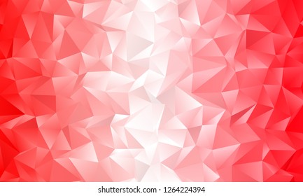 Red geometric background with triangles of different shapes and sizes. A combination of geometric shapes. Modern minimalist style Vector illustration Abstract paper, polygonal pattern, origami style