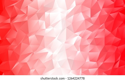 Red geometric background with triangles of different shapes and sizes. A combination of geometric shapes. Modern minimalist style Vector illustration Abstract paper, polygonal pattern, origami style
