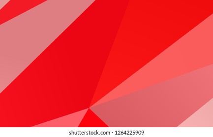 Red geometric background with triangles of different shapes and sizes. A combination of geometric shapes. Modern minimalist style Vector illustration Abstract paper, polygonal pattern, origami style