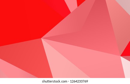 Red geometric background with triangles of different shapes and sizes. A combination of geometric shapes. Modern minimalist style Vector illustration Abstract paper, polygonal pattern, origami style