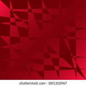 Red geometric background with triangles. Gradient background for the screen.Vector. Christmas background.