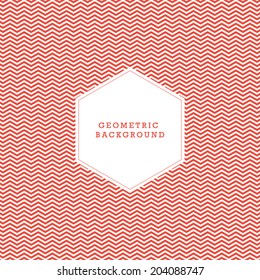 Red geometric background. Vector graphic template.