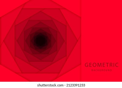Red geometric background. Vector illustration.