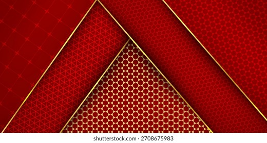 Fundo geométrico vermelho. Ilustração vetorial.