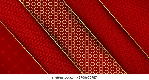 Red geometric background. Vector illustration.