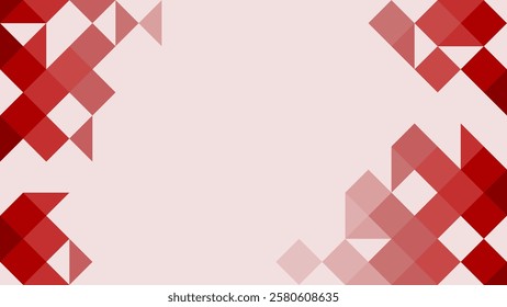 Red geometric background vector. Use for backdrop, web page background, presentation background, banner.