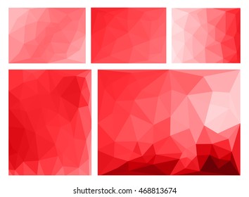 Red geometric backgrounds.Polygonal backgrounds.Vector illustration.