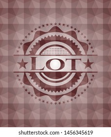 Lot red geometric badge. Seamless.
