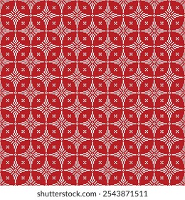 padrão de batik tenun geométrico vermelho