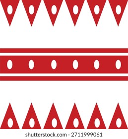 Red Geometric Christmas Pattern Design