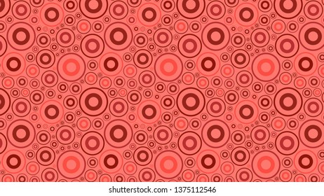 Red Geometric Circle Pattern Background Vector Graphic
