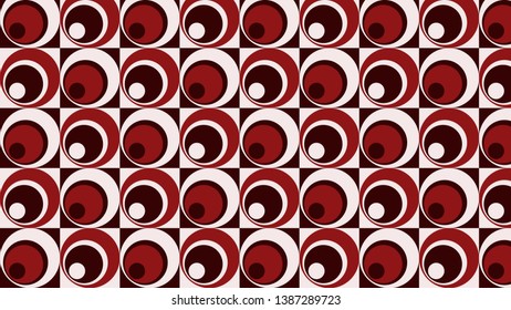 Red Geometric Circle Pattern Vector