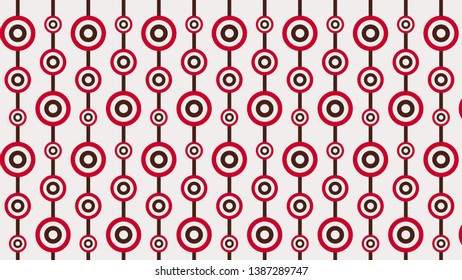 Red Geometric Circle Pattern Vector Illustration
