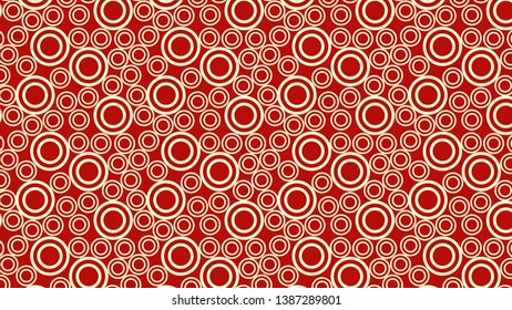 Red Geometric Circle Pattern Vector Illustration