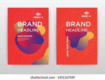 Red geometric design for annual report, brochure, flyer, poster. Red geometry background vector illustration for flyer, leaflet, poster. Business abstract A4 brochure template.