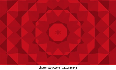 Red geometric design, Mosaic of a vector kaleidoscope, abstract Mosaic Background, colorful Futuristic Background, geometric Triangular Pattern, EPS 10 Vector illustration.