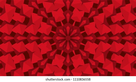 Red geometric design, Mosaic of a vector kaleidoscope, abstract Mosaic Background, colorful Futuristic Background, geometric Triangular Pattern, EPS 10 Vector illustration.