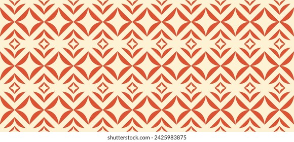 Red geometric ethnic abstract pattern. Aztec-style abstract vector background. Retro minimalist pattern. Wallpaper, cloth design, fabric, paper, textile. Embroidery style.