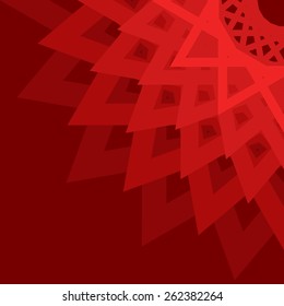 Red geometric floral element for your creativity