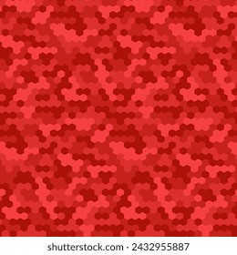 Red geometric hexagon seamless pattern.