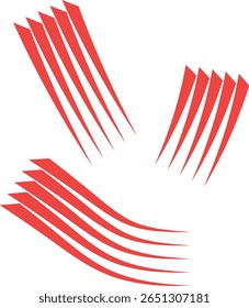 Red geometric lines create abstract design elements, perfect for modern art projects and creative graphic backgrounds.